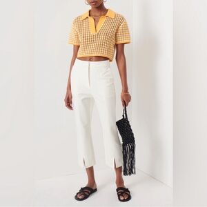 Derek Lam 10 Crosby Bianca Front Slit Cropped Pants